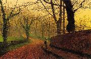 Atkinson Grimshaw Stapleton Park near Pontefract USA oil painting reproduction